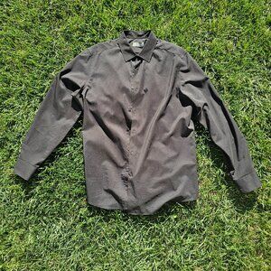 ZARA Men’s Button-Up Shirt – Black – Size L